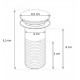 Донный клапан для раковины  MEXEN KLIK-KLAK PLATINUM GRAY MATT без перелива, с керамической крышкой