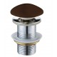 Донный клапан для раковины  MEXEN KLIK-KLAK BROWN MATT без перелива, с керамической крышкой