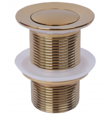 Донный клапан для раковины MEXEN KLIK-KLAK GOLD без перелива.