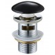 Донный клапан для раковины MEXEN KLIK-KLAK BLACK с переливом, с керамической крышкой