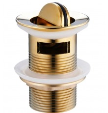 Донный клапан для раковины MEXEN GOLD с переливом.