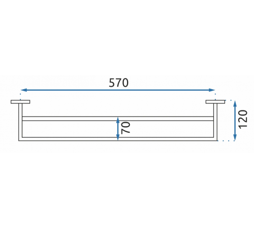 Вешалка двойная для полотенца REA ERLO 2 BLACK черный