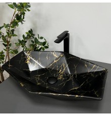 Умывальник (раковина) VBI VENEZIA MARBLE BLACK MATT накладной