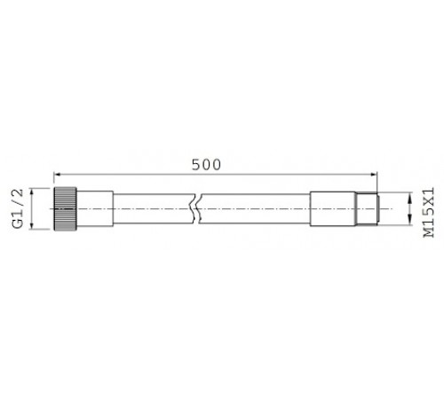 шланг-переходник Omnires nikel 50 cm (203/17IN)
