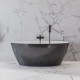 ванна из искусственного камня Omnires Siena 160x80 прямоугольная black (SIENAWWBCP)