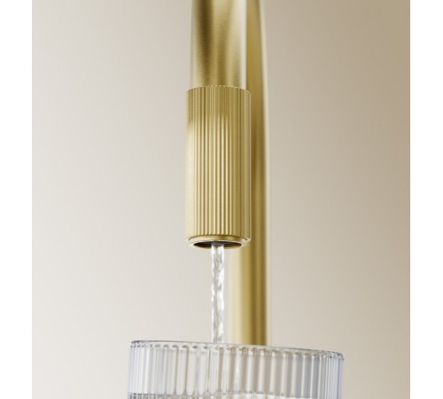 смеситель для кухни Omnires Switch с функцией фильтра для воды, brushed brass (SW9057BSB)