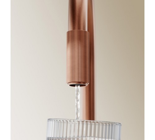 смеситель для кухни Omnires Switch с функцией фильтра для воды, brushed copper (SW9057CPB)