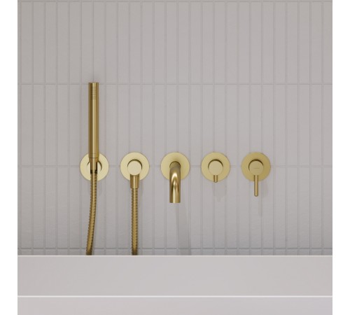 смеситель для ванны Omnires Y на 5 отверстий brushed gold (Y1237/1GLB)