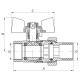 Кран с американкой 3/4" (Koer KR.227.W) белый (KR0097)