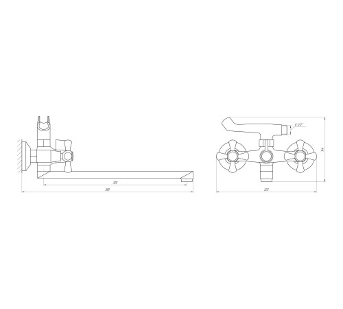 Змішувач для ванни DOMINO DBF-227-35MEC-CRUIZE