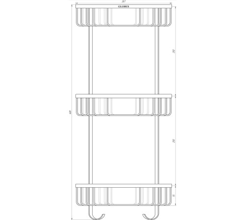 Полочка угловая Globus Lux SS 8477