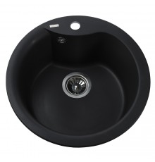 Гранітна мийка Globus Lux ORTA чорний 485мм-А0002