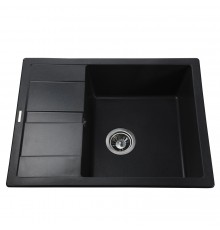 Гранітна мийка Globus Lux ONE чорний металік 650х500мм-А0001