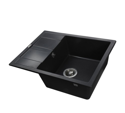 Гранітна мийка Globus Lux ONE чорний металік 650х500мм-А0001