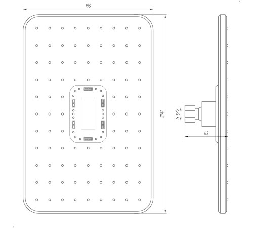 Душевая лейка Globus Lux SD-003-30-BB