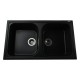 Гранітна мийка Globus Lux MALAREN чорний металік 860х500мм-А0001