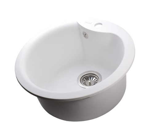 Гранітна мийка Globus Lux ORTA білий 485мм-А0007