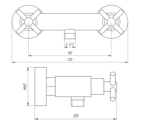 Смеситель для душа Globus Lux DUKAT SD4-105