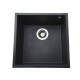 Гранітна мийка Globus Lux AMMER пiдстiльна, чорний металiк  440 х 440 мм - А0001
