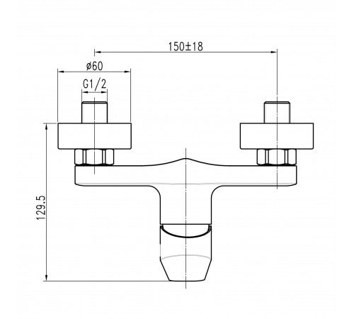 Змішувач для душа TOPAZ CAPRI TCA-15701-H43 вертикальний,картридж D35 (комплект)