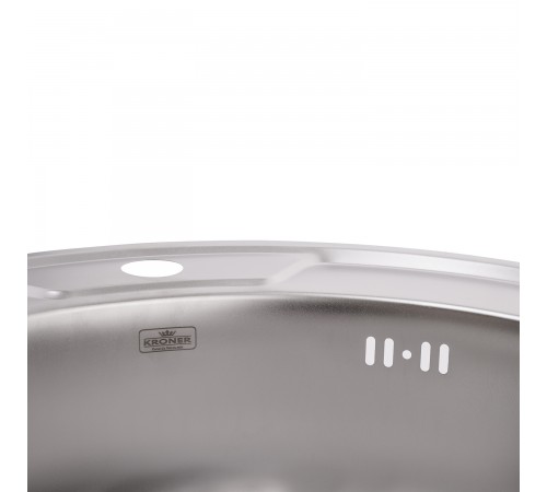 Кухонна мийка Kroner KRP Satin - 490 (0.6 мм) (CV022764)