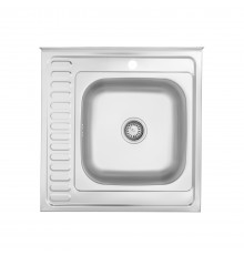 Кухонна мийка накладна Kroner KRP Dekor - 6060R (0.6 мм) (CV022813)
