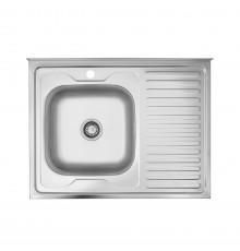Кухонна мийка накладна Kroner KRP Dekor - 6080L (0.6 мм) (CV022814)
