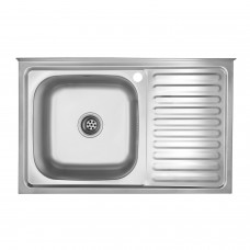 Кухонна мийка накладна Kroner KRP Satin - 5080L (0.8 мм) (CV022820)