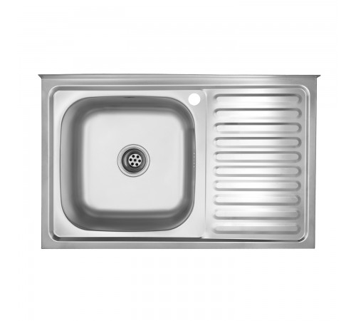 Накладная кухонная мойка Kroner KRP Satin - 5080L (0.8 мм) (CV022820)