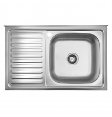 Кухонна мийка накладна Kroner KRP Satin - 5080R (0.8 мм) (CV022821)