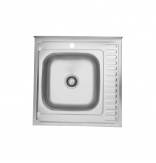 Кухонна мийка накладна Kroner KRP Satin - 6060L (0.6 мм) (CV022823)