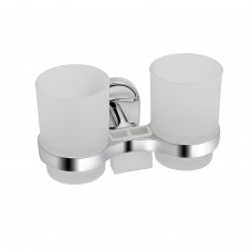 Склянка подвійна з тримачем зубних щіток для ванної кімнати Kroner KRM Elbe - ACG2908 (CV022868)