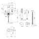 Змішувач для раковини Kroner KRM Elbe - C015 з гігієнічним душем (CV023575)