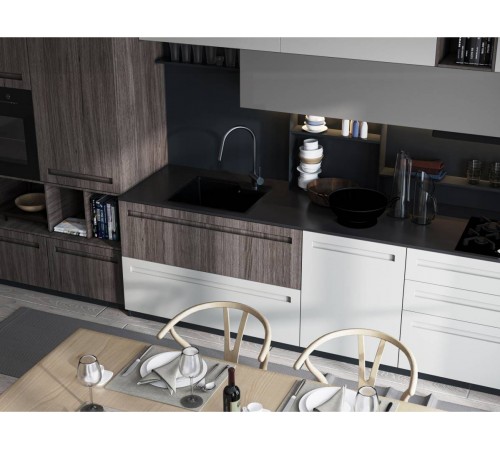 Кухонная мойка LISA black Miraggio
