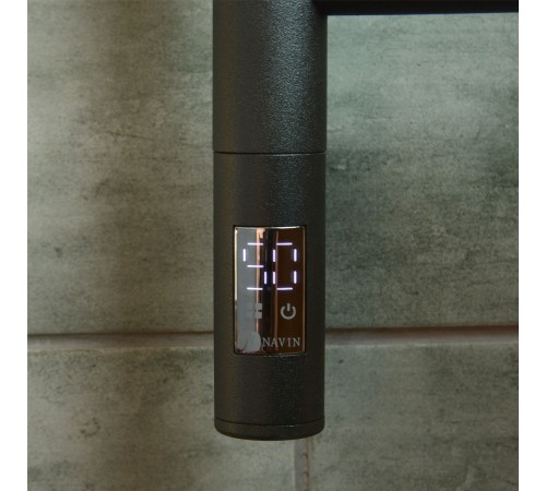 Рушникосушка Камелія 480х600 Sensor права з таймером, чорний муар