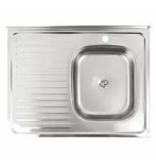 Мойка кухонная из нержавеющей стали Platinum 8060 R (0,4/120 мм)