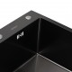 Мойка для кухни Platinum Handmade PVD черная 400х500х220 (толщина 3,0/1,5 мм, корзина и дозатор в комплекте)