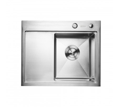 Кухонная мойка Platinum Handmade 580х480х220 R нержавейка (толщина 3,0/1,5 мм).