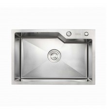 Кухонная мойка Platinum Handmade 650х430х220 (толщина 3,0/1,5 мм корзина и дозатор в комплекте)