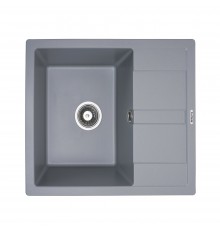 Гранитная мойка для кухни Platinum 5851 ARIA матовая Серый металлик