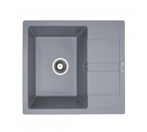 Гранитная мойка для кухни Platinum 5851 ARIA матовая Серый металлик