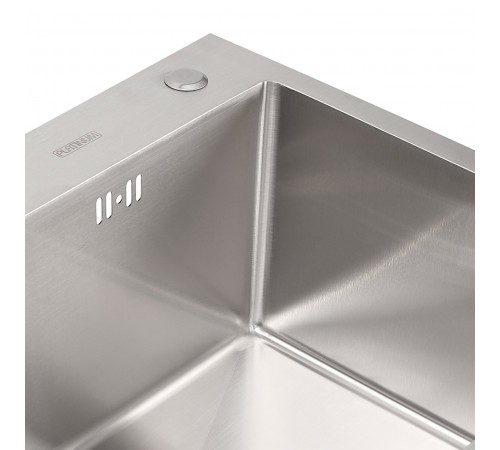 Мойка для кухни Platinum Handmade 500х450х220 (толщина 3,0/1,5 мм корзина и дозатор в комплекте)