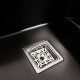 Кухонная мойка Platinum Handmade PVD 580х430х220 черная (толщина 3,0/1,0мм квадритний сифон)