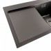 Мойка PVD Platinum Handmade 780x430x220 R черная (квадратный сифон, 3.0/1.0)