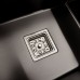 Мойка PVD Platinum Handmade 780x430x220 R черная (квадратный сифон, 3.0/1.0)