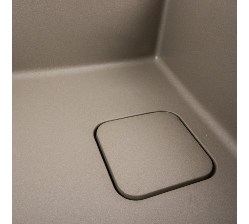 Гранитная мойка для кухни Platinum 7850 CUBE матовый Титан