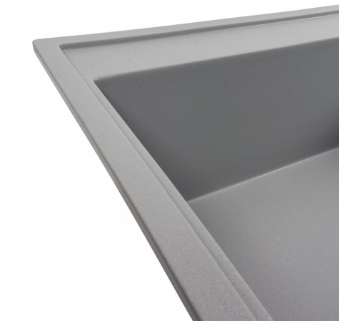 Гранитная мойка для кухни Platinum 7950 AZURIT матовый Серый металлик