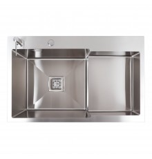 Кухонная мойка 78*50С L нержавейка Platinum Handmade (углубленное полотнище, 3.0/1.0 мм)