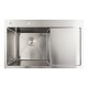 Кухонная мойка нержавейка 78*48 L Platinum Handmade (два отверстия, круглый сифон 3,0/0,8)