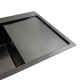 Кухонная мойка черная PVD 78*48 L Platinum Handmade (два отверстия, круглый сифон 3,0/0,8)